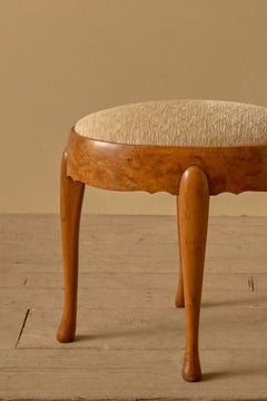 Art Deco burr walnut stool
