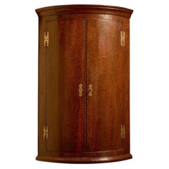 Georgian plum pudding mahogany corner cupboard