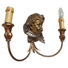 Antique French Wall Lights Cherub Sconces Angel Vintage Wall Lights