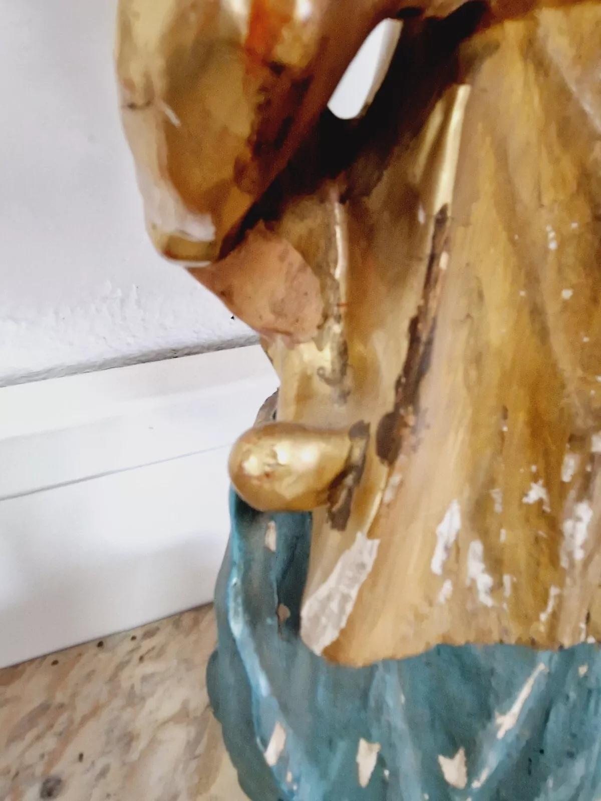 Pair of Antique 18th Century Angel Torch Holders In Good Condition For Sale In Buxton, GB