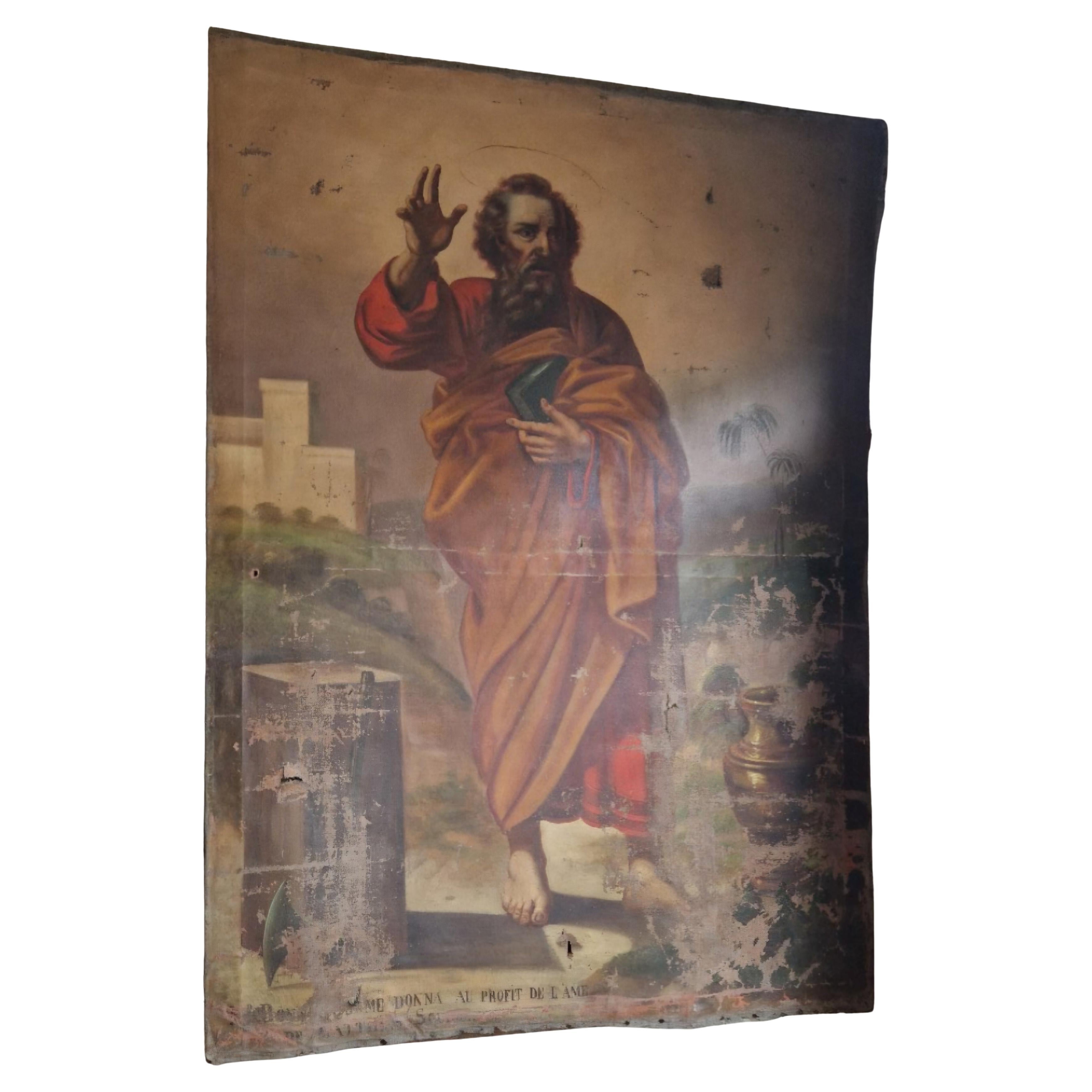 Großes Ölgemälde des 18. Jahrhunderts, Saint Matthias der Apostel, Apostle im Angebot