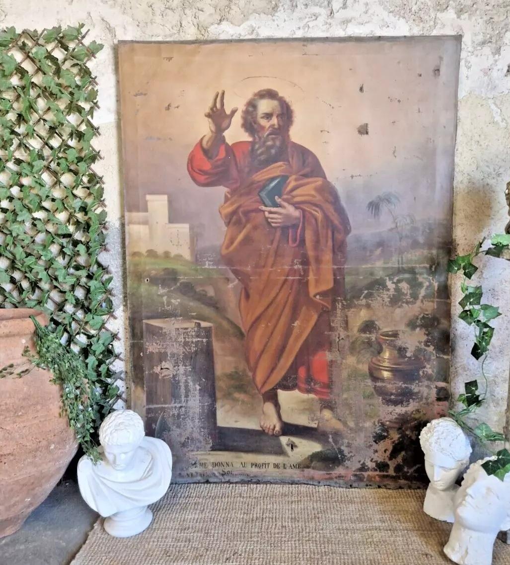 Großes Ölgemälde des 18. Jahrhunderts, Saint Matthias der Apostel, Apostle (Französisch) im Angebot