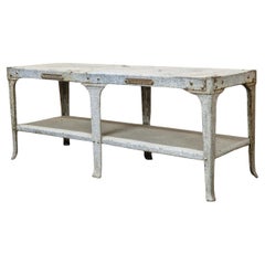 1920s Vintage Industrial Butchers Wet Table by Richmond of Warrington