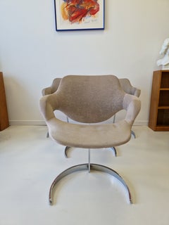 Set of 4 Boris Tabacoff Sphinx Style Cantilever Dining Lounge Chairs 1970