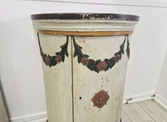Italian Polychromed Drum Cupboards, Louis XVI Style, 18th Century