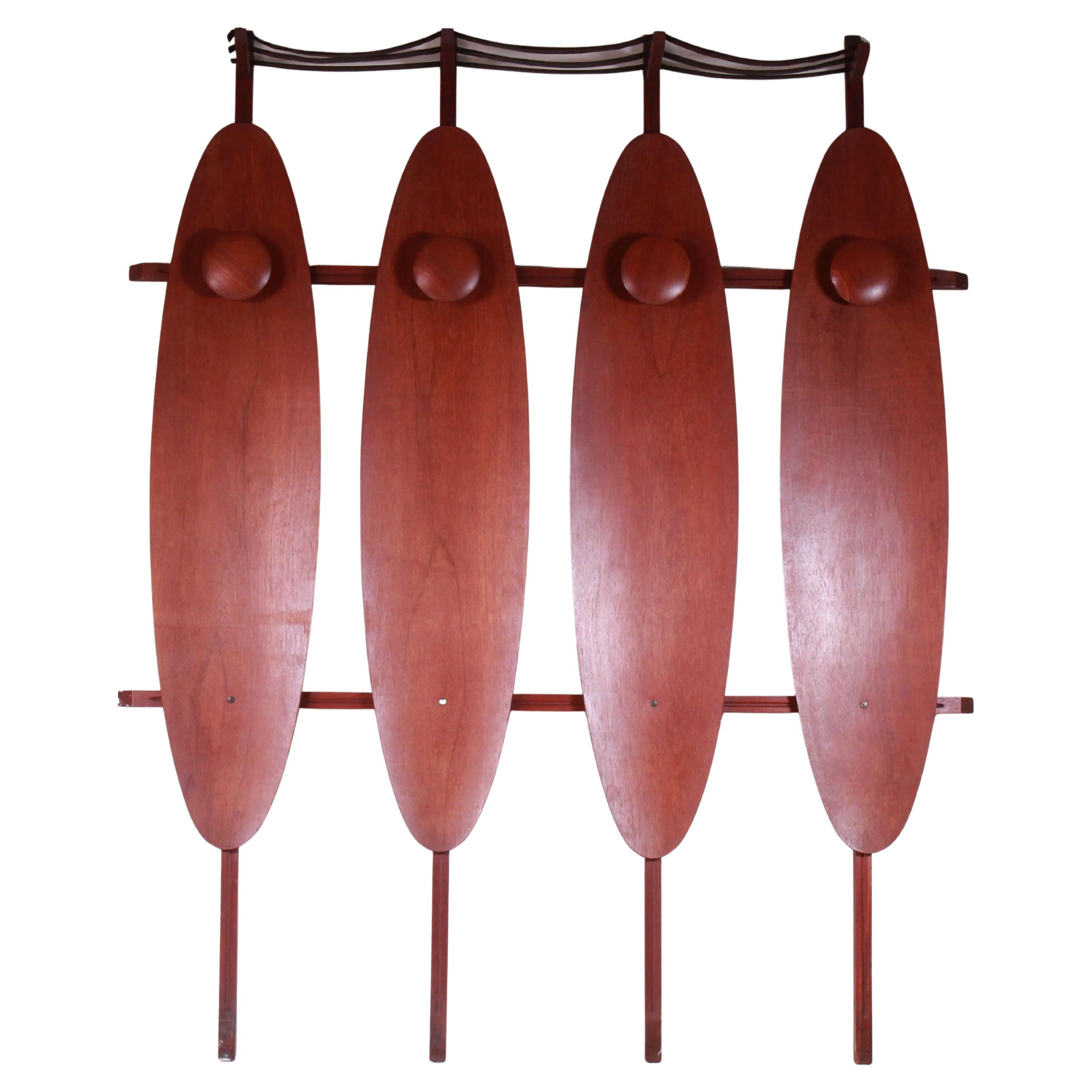 Italian Wooden Hat Stand For Sale