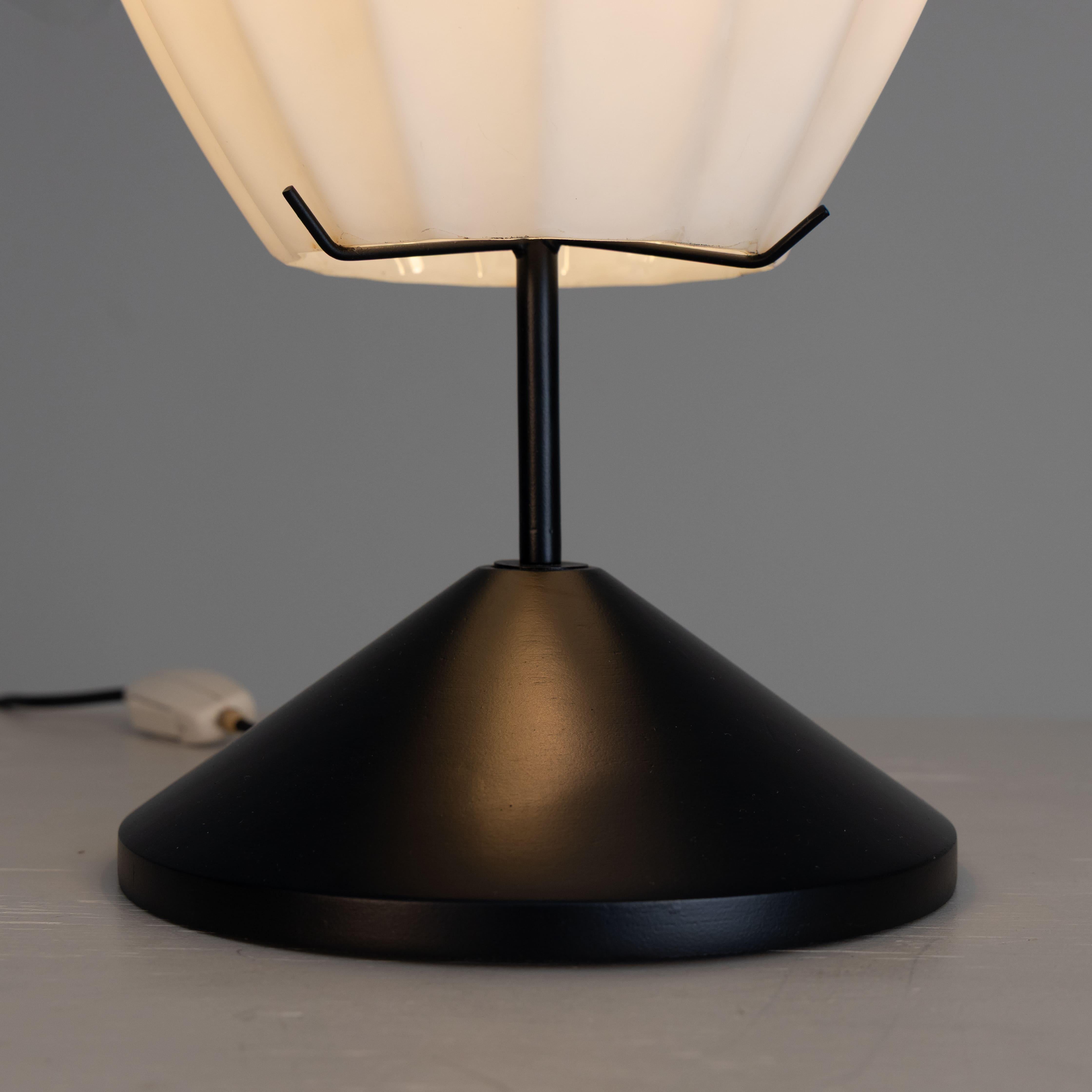 Lampada da tavolo in vetro e legno, 1960 en venta 2