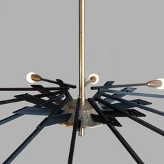 Oscar Torlasco ceiling lamp, Brass and metal