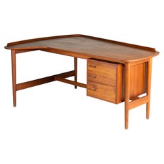 Large Nordic Teak Desk, 1960