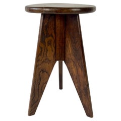 Tabouret / Table d'appoint moderniste français, vers 1940-1950
