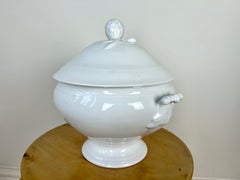 Grande zuppiera francese d'epoca in pietra di ferro / Soupière, inizio XX secolo
