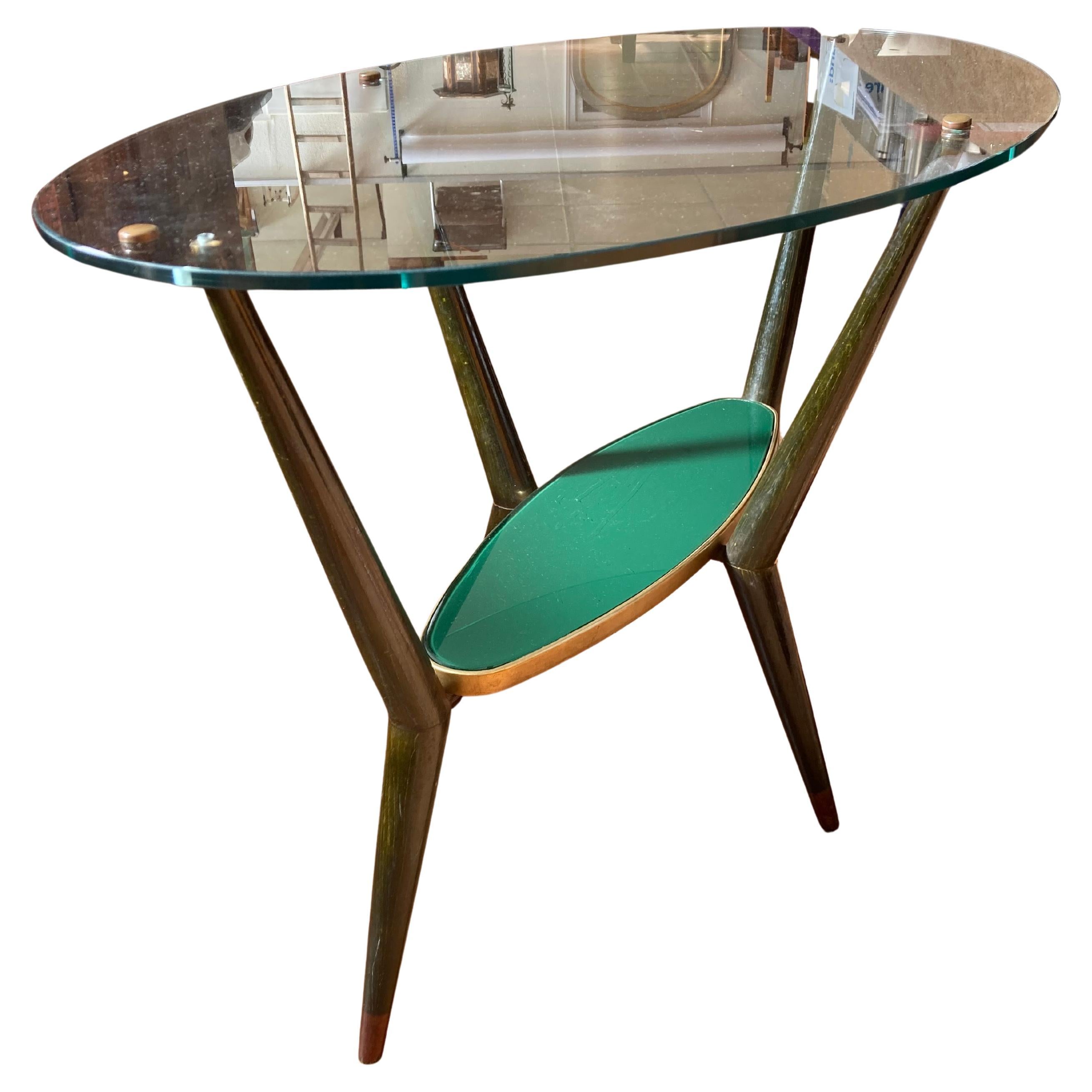 Mid Century Modernist Cocktail Table in the manner of Cesare Lacca. Italy 1950s