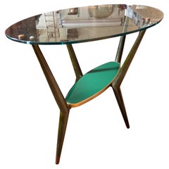 Table de cocktail moderniste du milieu du siècle dernier, à la manière de Gio Ponti. Italie années 1950
