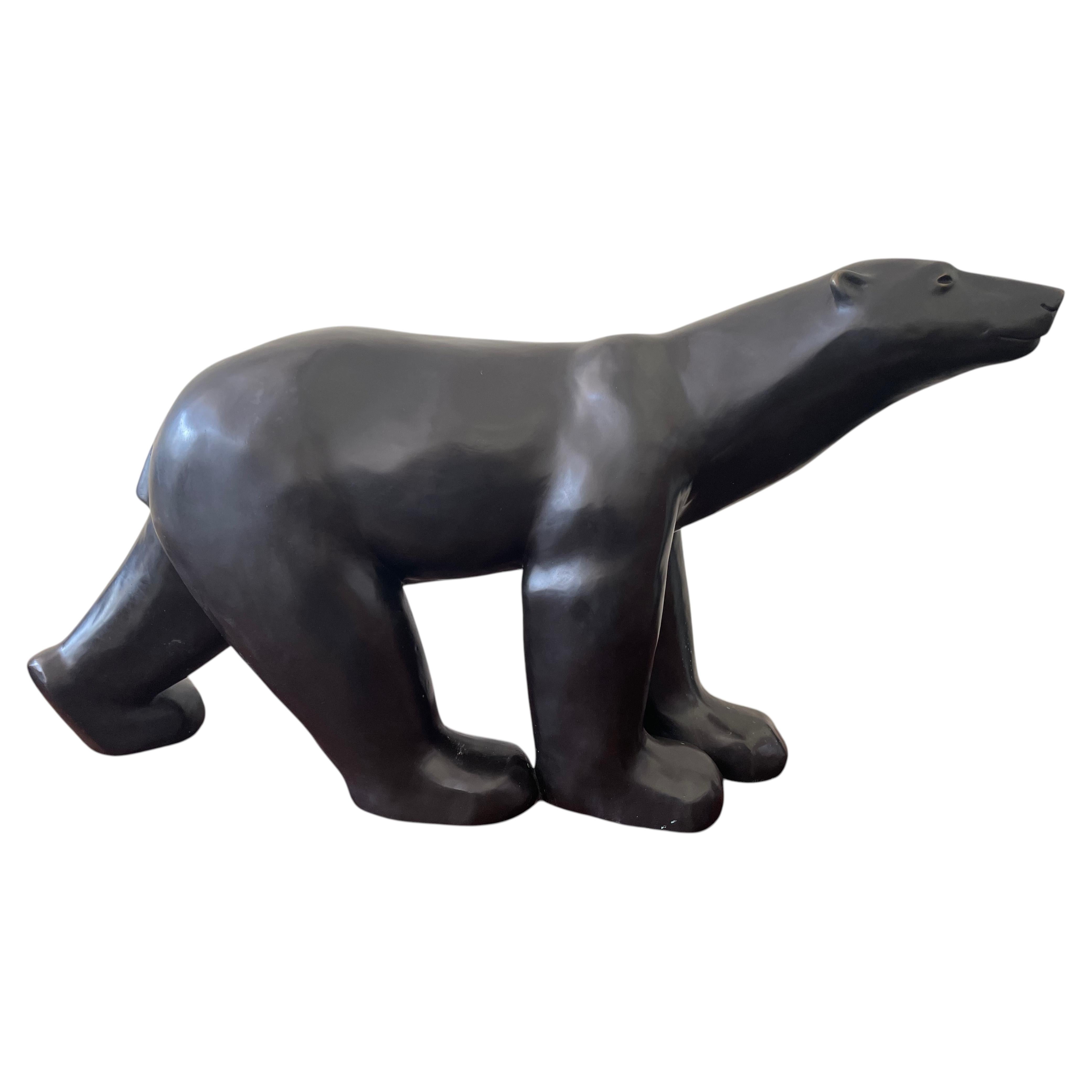 Monumental Bronze "Polar Bear" after Francois Pompon. Private Commission 1980s