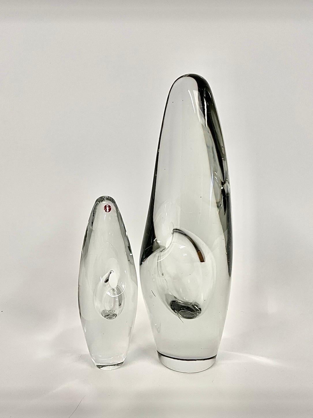Scandinavian Modern A Pair of Finnish 1950s Vases Model Orchidéa by Timo Sarpaneva for Ittala For Sale