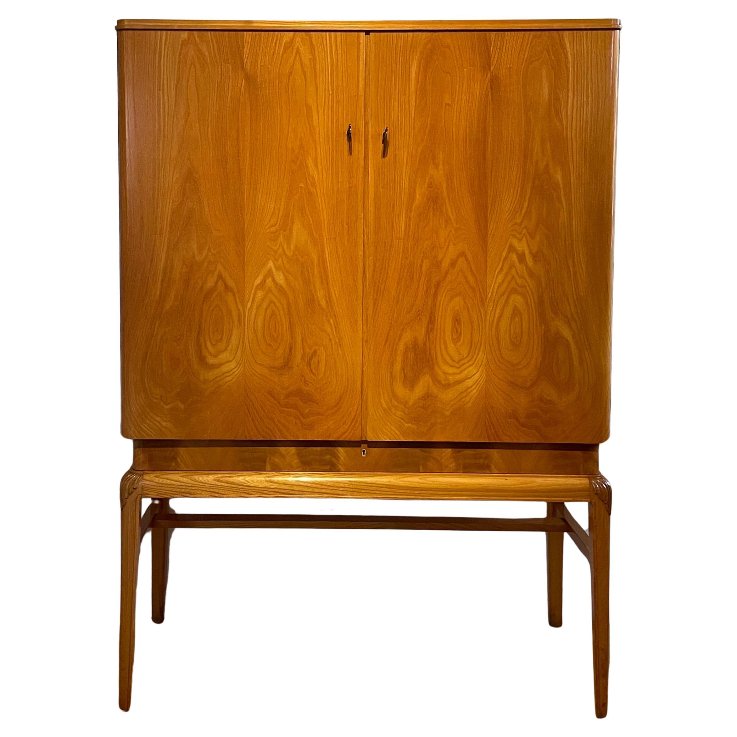 1930s Swedish Grace Cabinet in Elm  For Sale