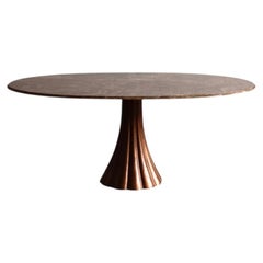 Oval Marble Dining Table By Angelo Mangiarotti, Italy, 1970s