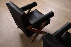 Pair Of Pierre Jeanneret X Leg Lounge Chairs, Chandigarh 1960s