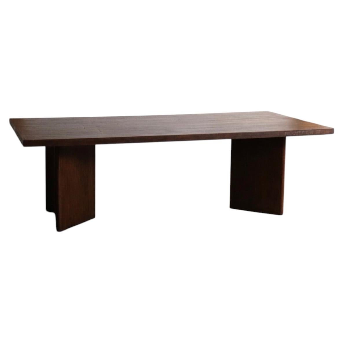 Pierre Jeanneret Large Library Table PJ-TAT-08-A, Chandigarh, 1955-1956 For Sale