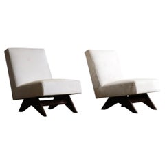 Coppia di sedie “Fireside” di Pierre Jeanneret, modello n. PJ-SI-36-A