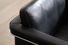 Horst Brüning Model 6912 Lounge Chair In Black Leather For Kill International, G