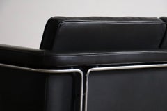 Horst Brüning Model 6912 Two Seater Sofa In Black Leather For Kill International