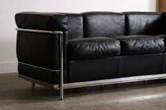 Cassina LC2 Dreisitziges Sofa von Charlotte Perriand, Le Corbusier, 1960er Jahre