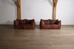 Le Bambole Sofa In Buffalo Leather By Mario Bellini For B&B Italia, 1970s
