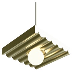 Wavy Pendelleuchte aus Cadenza, Gold, auf Bestellung gefertigt