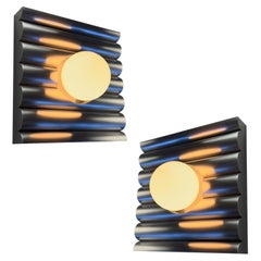 Pair of Wavy Wall Sconces, from Cadenza, CUSTOM Finish