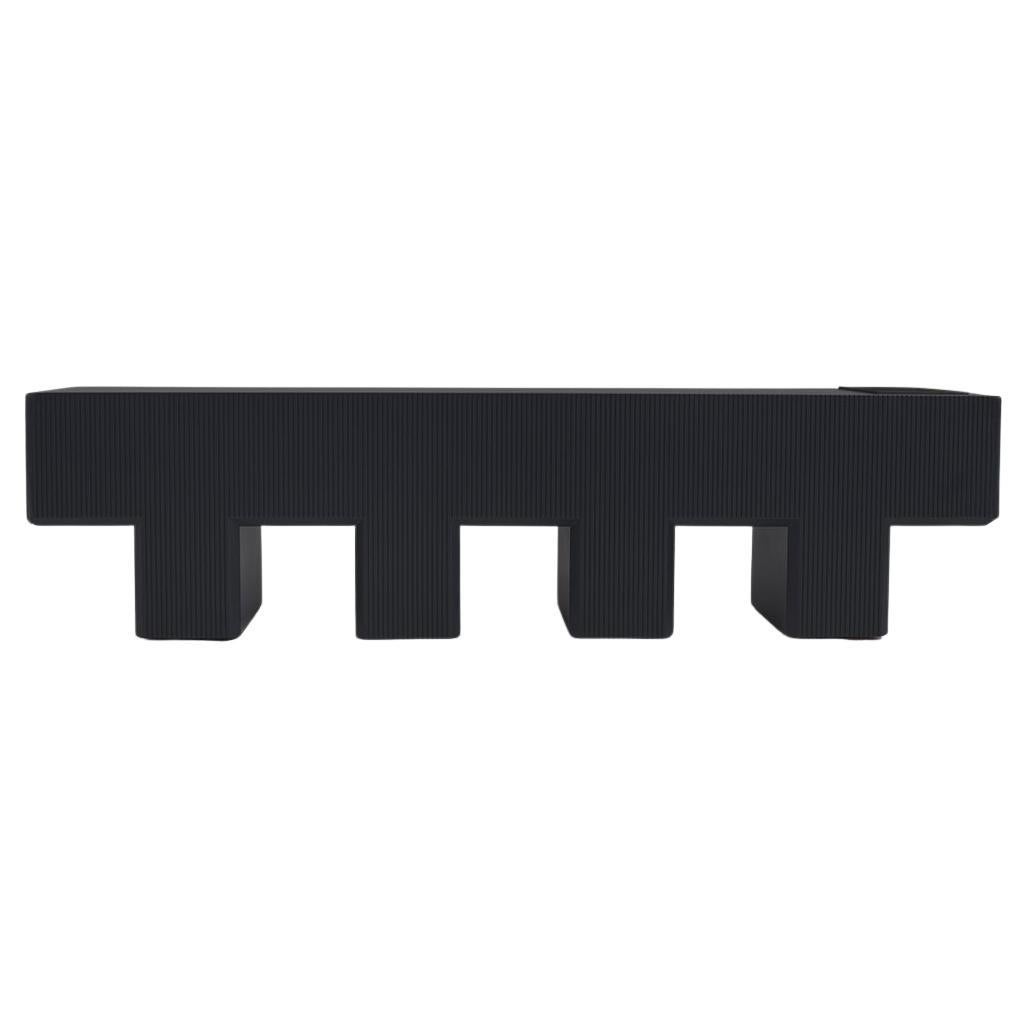 Lego Bench with a Storage Slot, Black