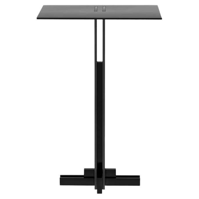 Apex Side Table, Handmade Metal, Modern Look in Black