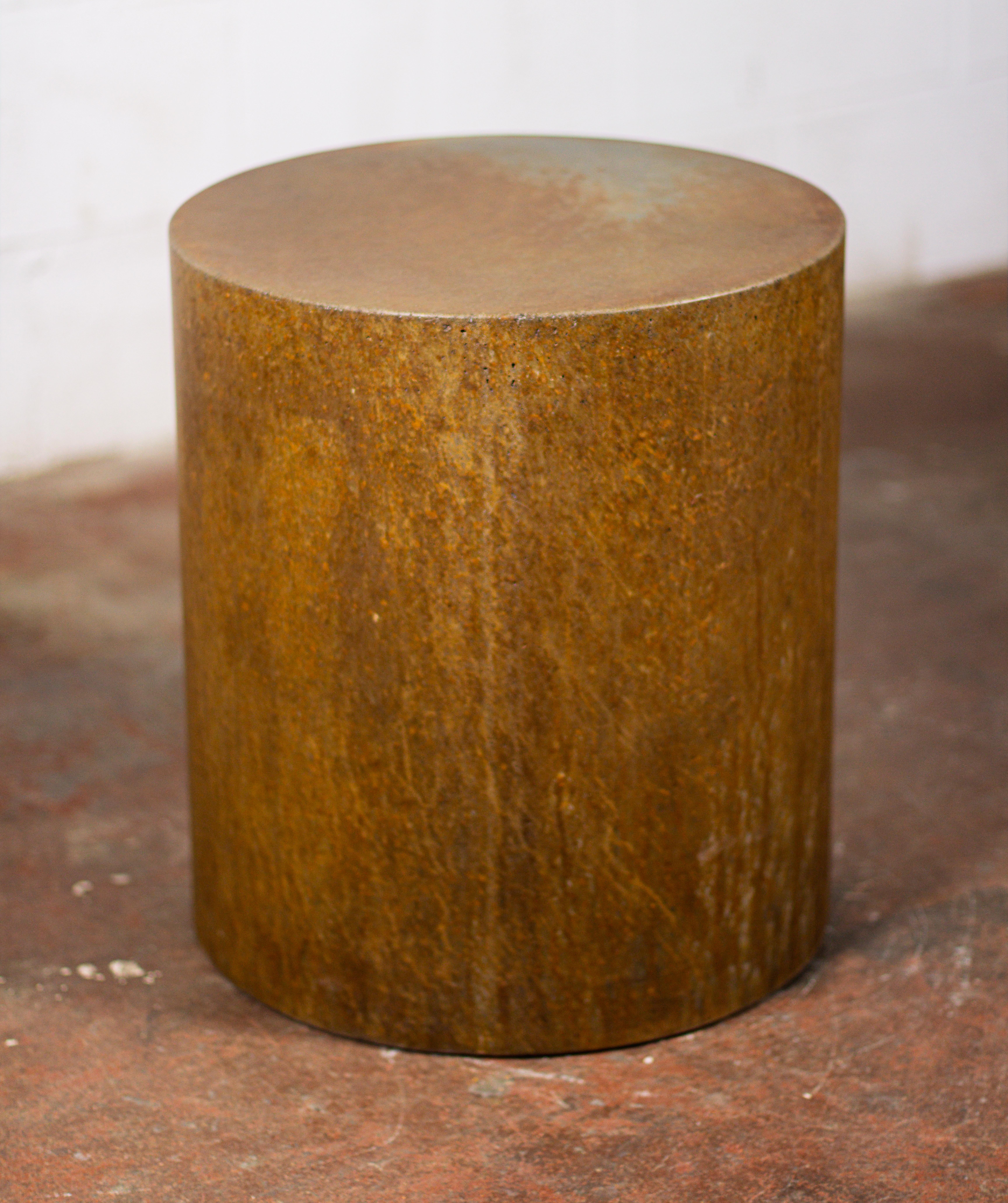 American Handcrafted designer concrete drum line ZERO number 13 by Dylan Myers For Sale