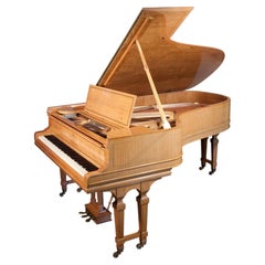 Steinway Model B Grand Piano Satinwood Stringing Inlay Gate Legs Restored