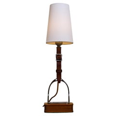 Vintage Mid Century Equestrian Stirrup Table Lamp