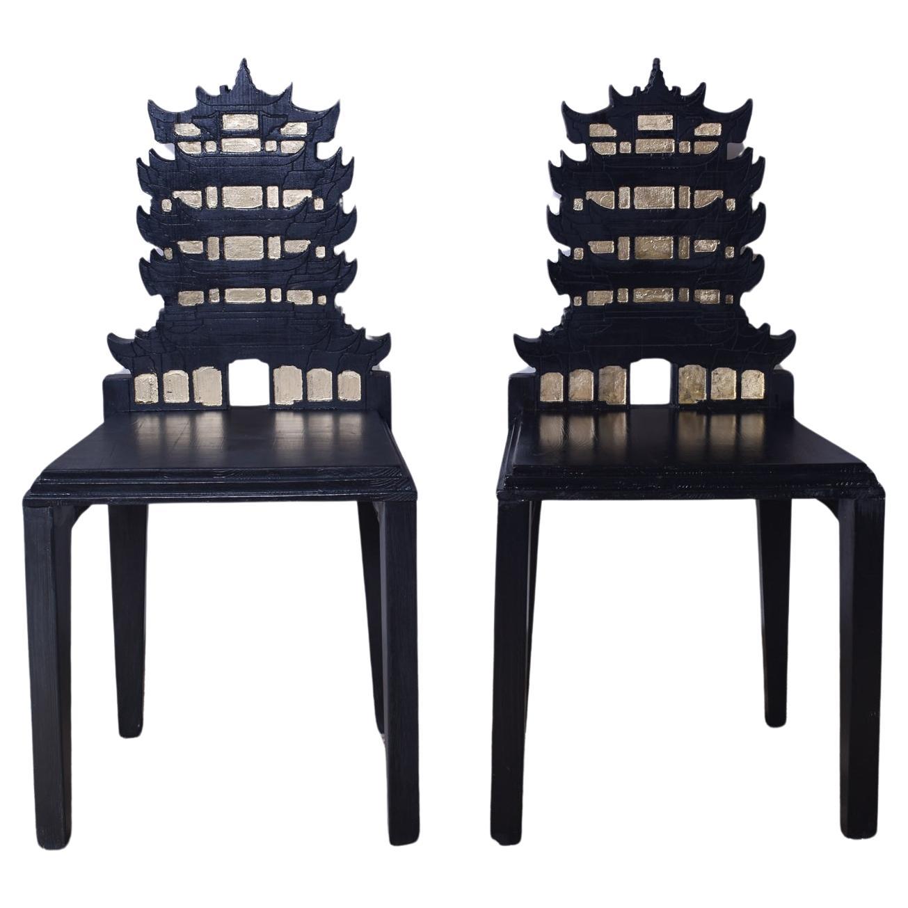 Pair Of Cosimo De Vita Pagoda Chairs For Sale
