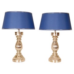 Lampade da tavolo vintage, lampade in stile country francese, vetro effetto argento mercurio, moderne - A Pa