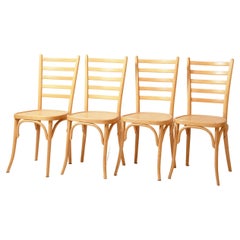 Retro Pair of Wooden Chairs in Scandinavian Style