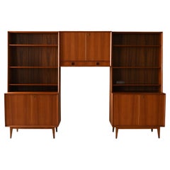 Sistema modulare scandinavo anni 60 in teak
