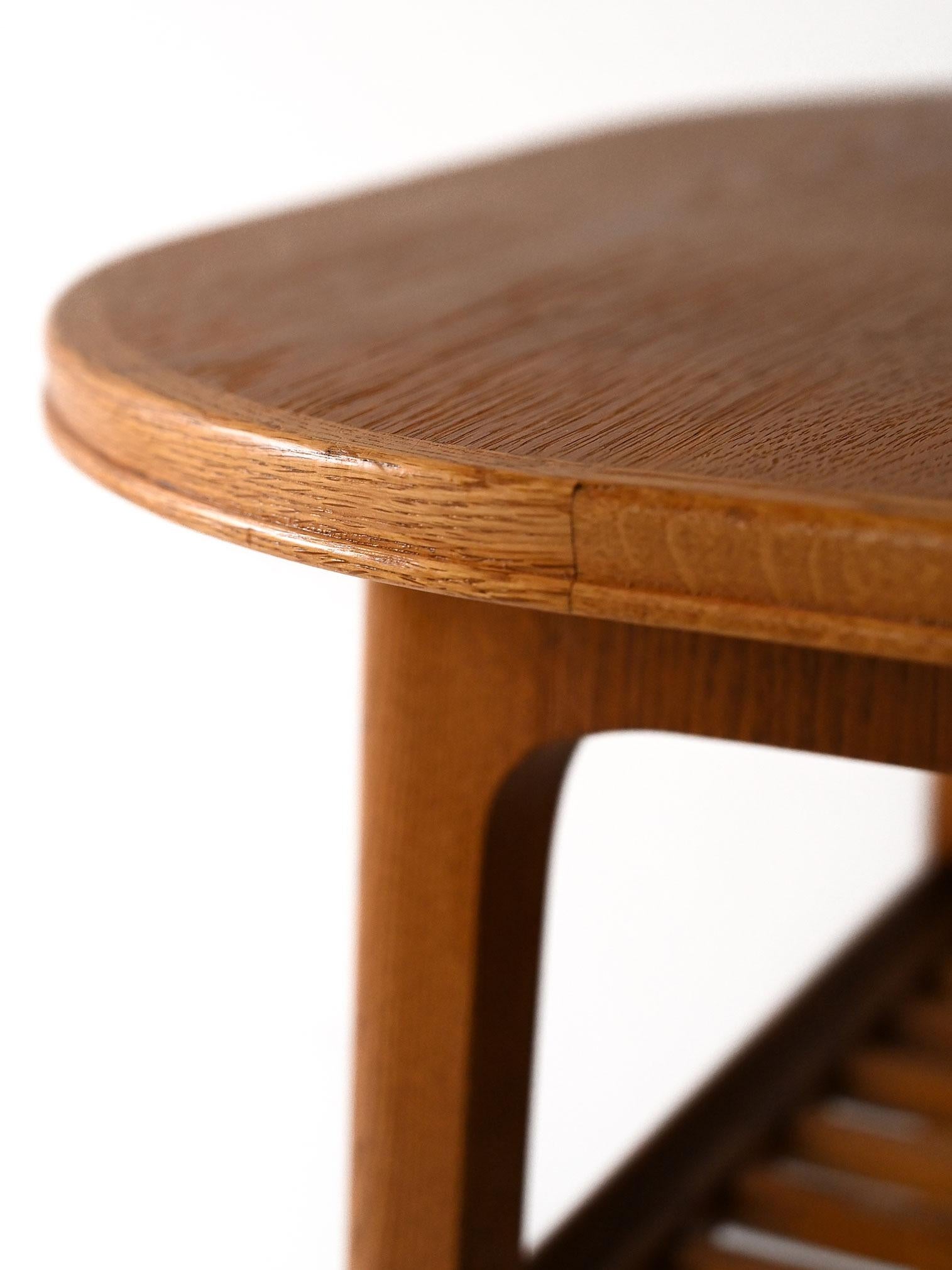 Mid-20th Century Tavolino da salotto scandinavo anni 60 in rovere en vente