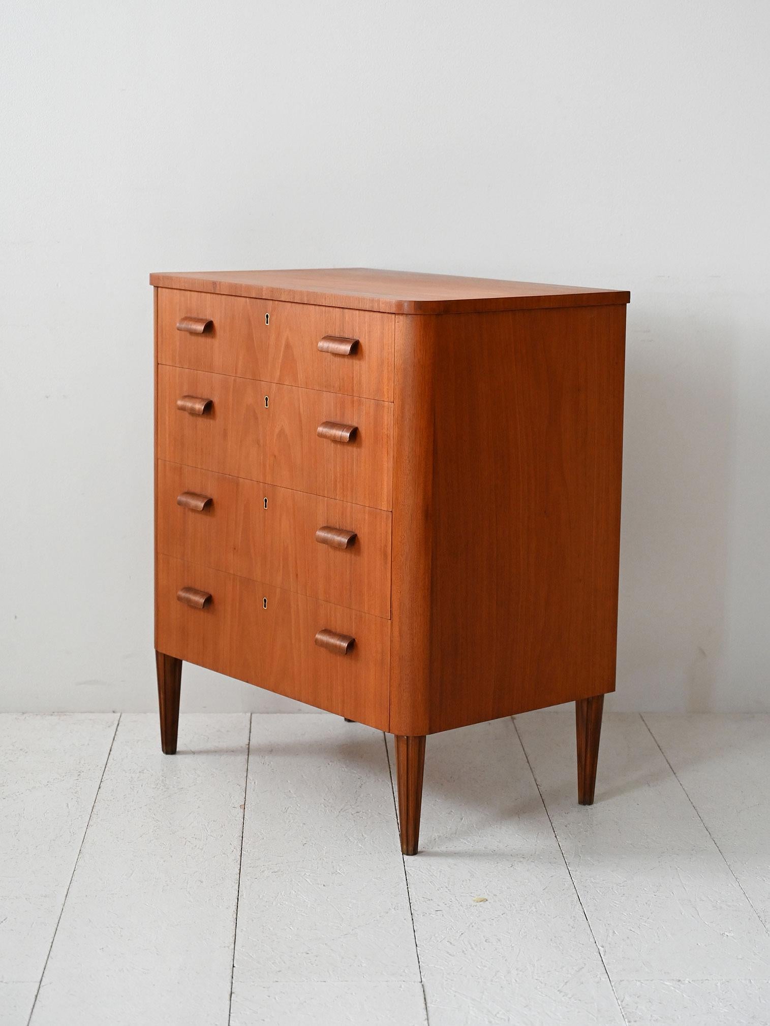Swedish Cassettiera svedese anni 60 in teak For Sale