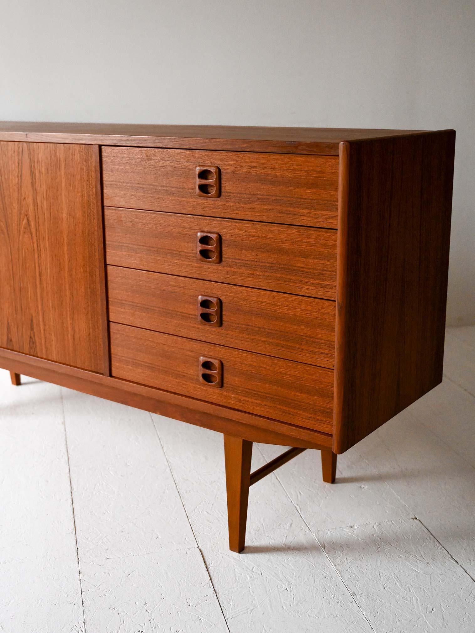 Teak Sideboard scandinavo vintage in teak in vendita