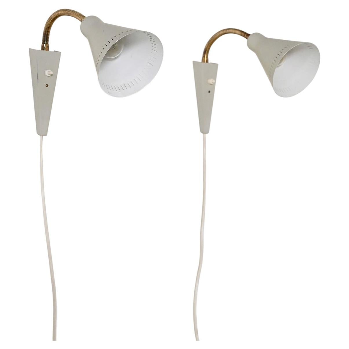 Pair of wall sconces by Möllers Armatur Eskilstuna, 1950s