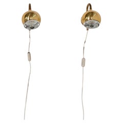 Pair of brass wall sconces by Möllers Armatur Eskilstuna, 1950s
