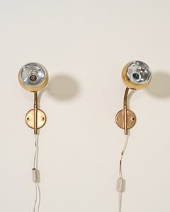 Pair of brass wall sconces by Möllers Armatur Eskilstuna, 1950s