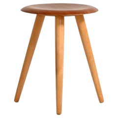 Scandinavian stool with a round seat, 1950s/1960s