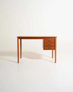 Scandinavian teak desk with removable drawers, 1960s