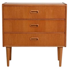 Scandinavian nightstand with three drawers, 1950s/1960s