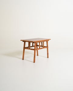 1960s Bamboo and Wood Coffee Table