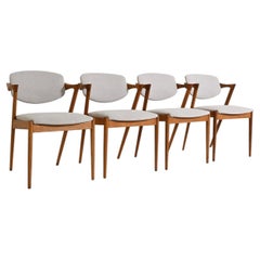 Set of 4 “42” chairs designed by Kai Kristiansen for Schou Andersen Møbelfabrik